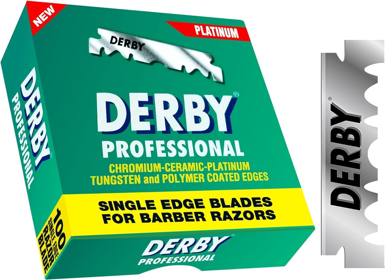100‑Count Derby Professional Single‑Edge Razor Blades