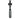Annie Black hairbrush with cylindrical bristle design on a white background.