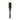 Hairbrush with bristle head and black handle on a white background
