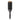 Black round hairbrush with gold bristle head on a white background