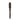 Black hairbrush with bristles on a white background
