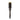 Black hairbrush with bristle head on a white background