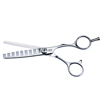 KASHO Design Master 8-Tooth Chunker KDM_8_T – Japanese steel texturizing shear with offset handle and hollow-ground teeth