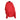 Red barber cape with adjustable hook closure for professional hairdressing