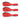 StyleCraft The Fresh Cut Barber Brush Red - 3 Pack