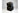 Black backpack on a light gray background